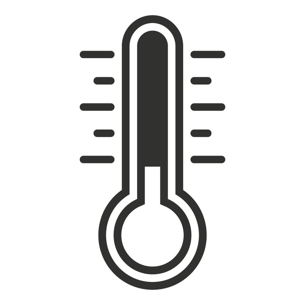 Thermometer showing increasing temperature icon vector
