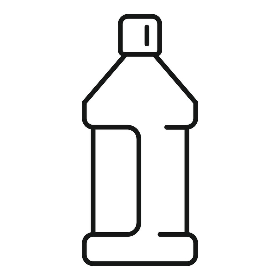 Plastic bottle packaging showing filling level icon vector