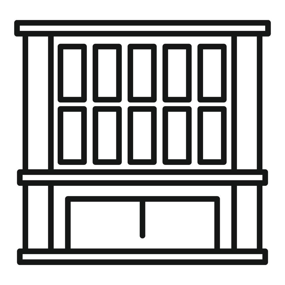 Modern office building facade showing windows vector