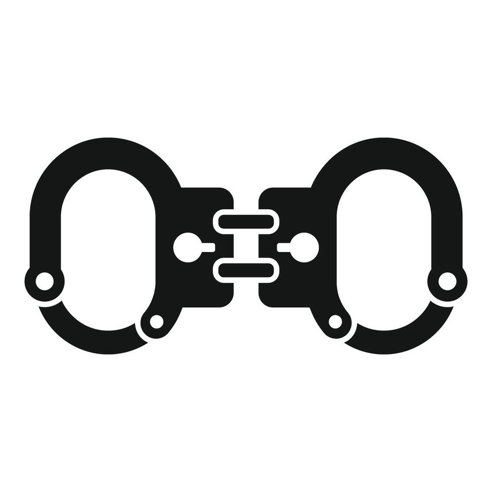 Metal handcuffs restraining freedom justice system vector