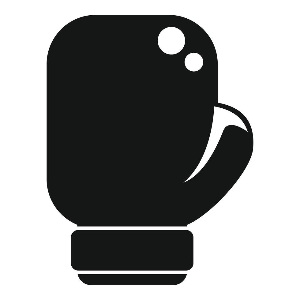Boxing glove icon representing fighting sport and competition vector