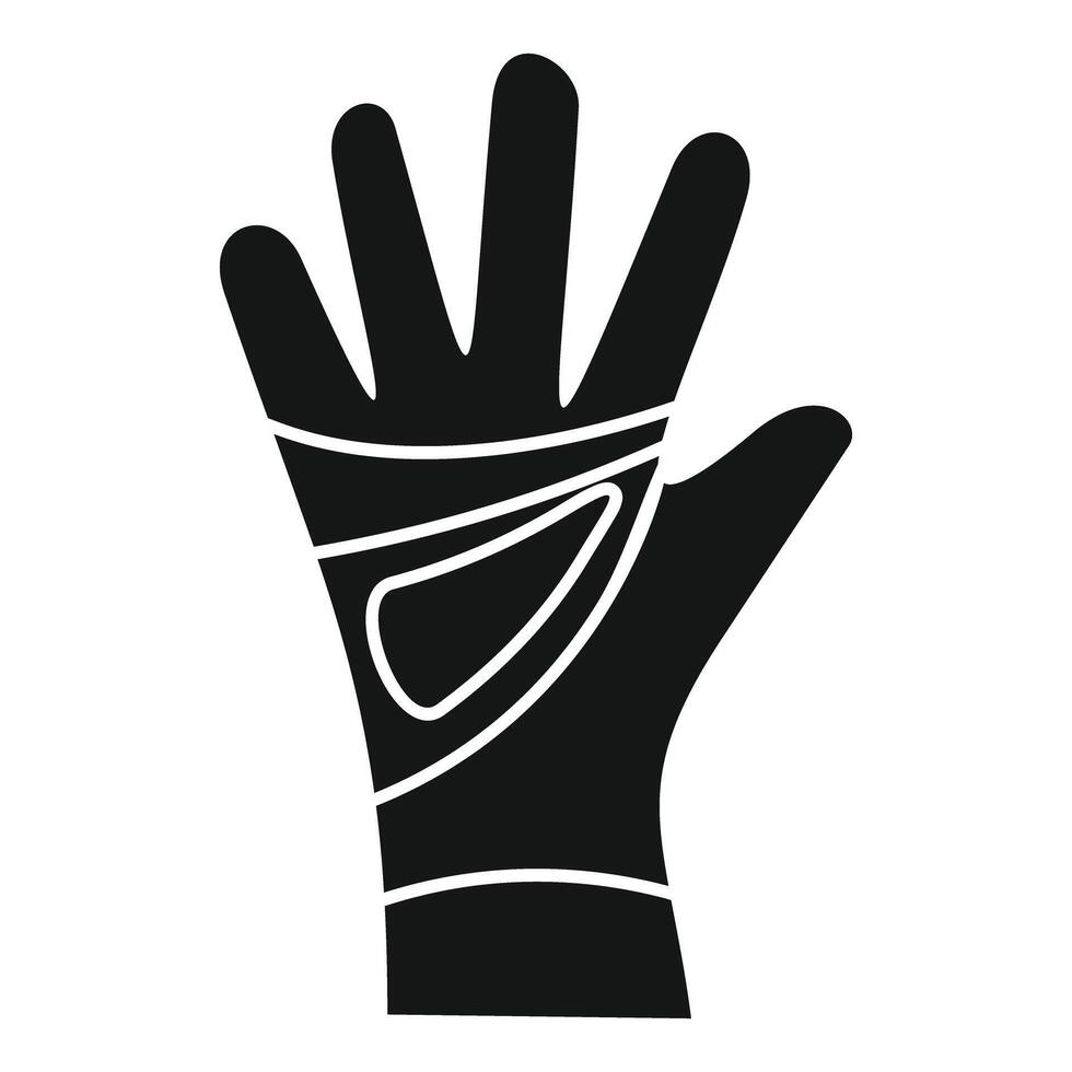 Elastic wrist support protecting injured hand vector