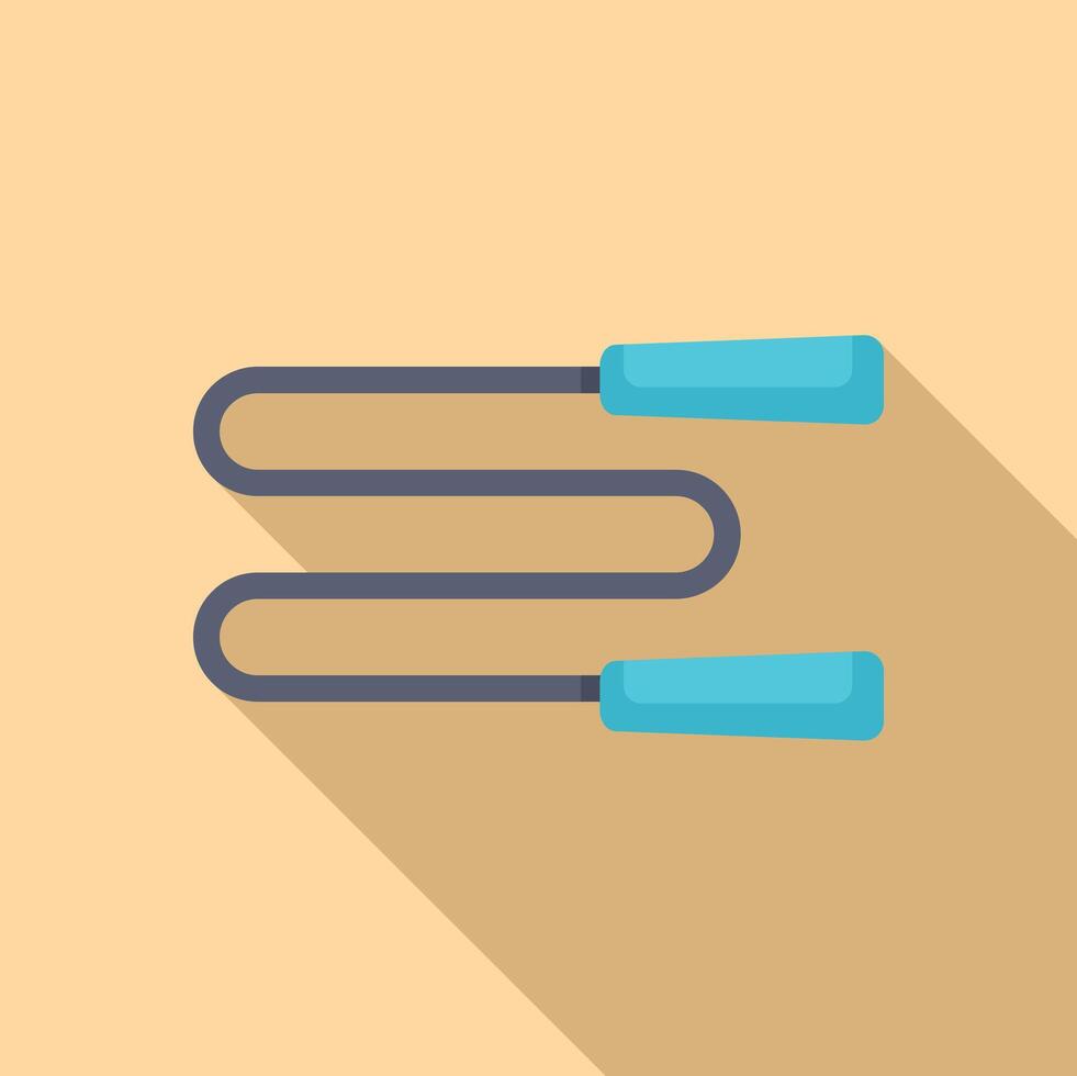 Skipping rope lying on the floor icon flat design vector