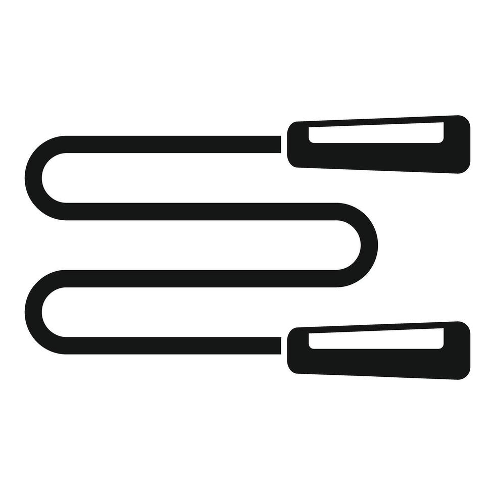 Skipping rope icon representing fitness and exercise vector