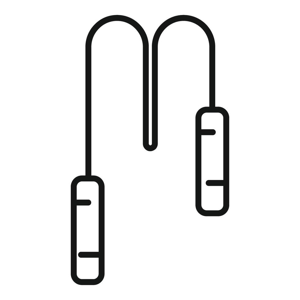 Jump rope icon representing fitness equipment for cardio workout vector
