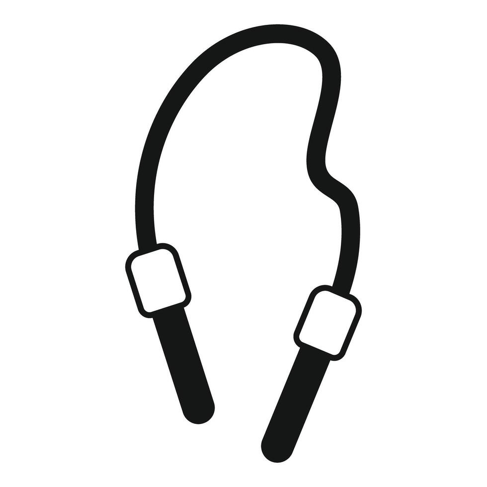Skipping rope icon representing physical activity and fitness vector