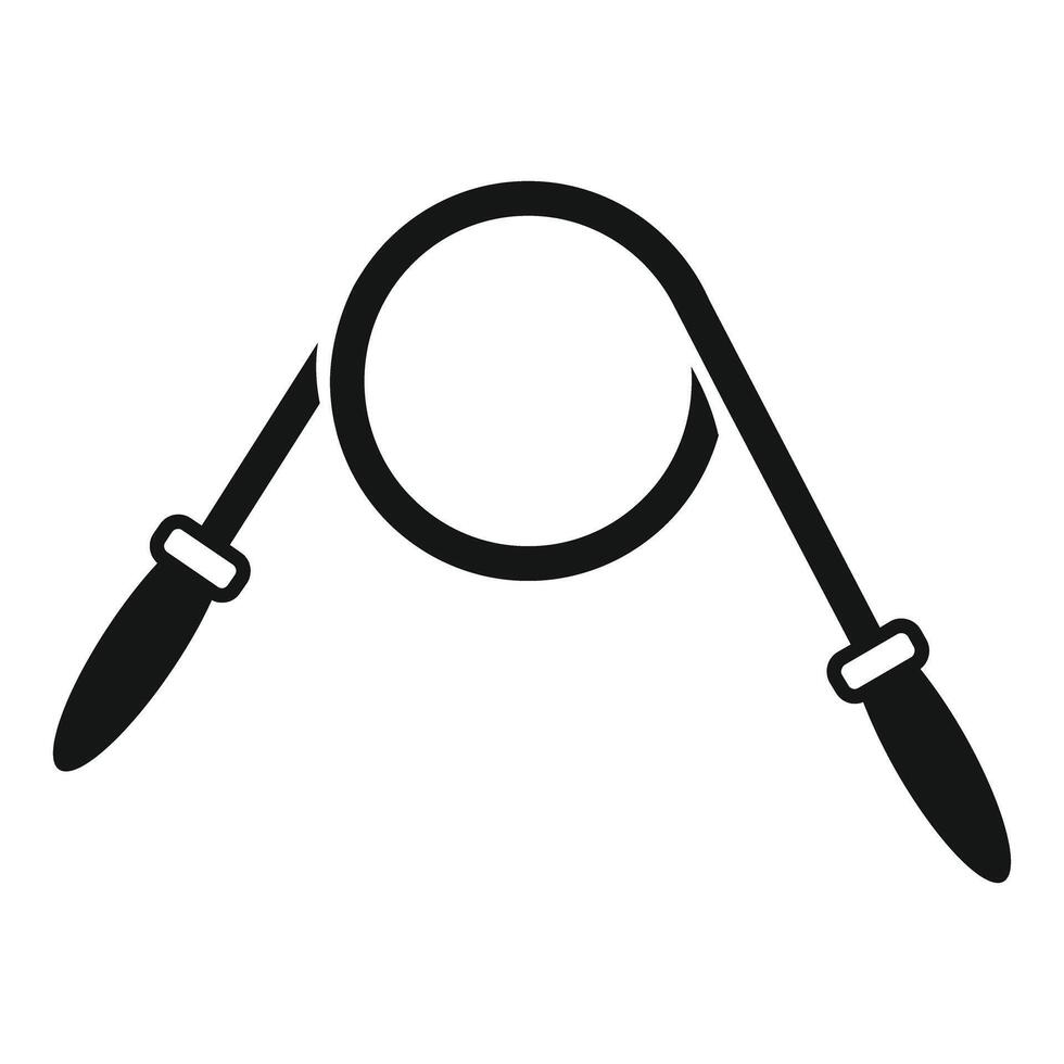 Skipping rope icon representing healthy lifestyle and fitness vector