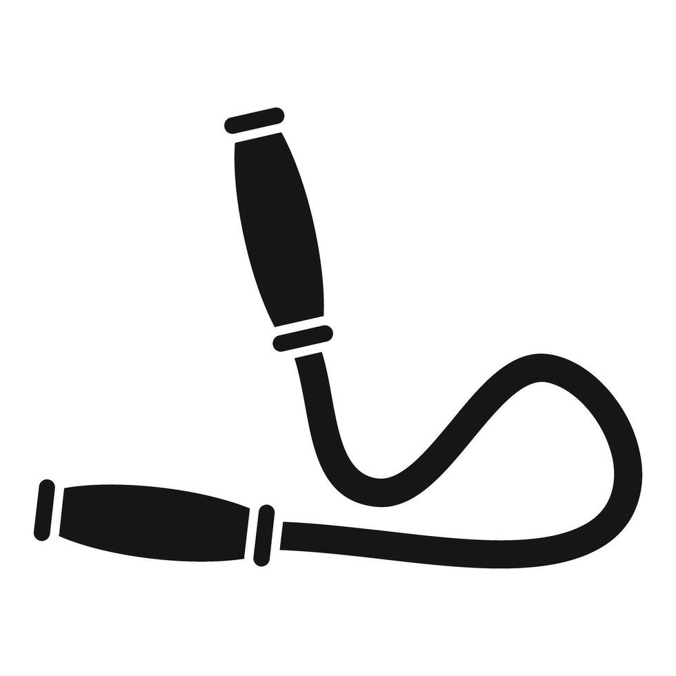 Skipping rope icon showing fitness and exercise vector