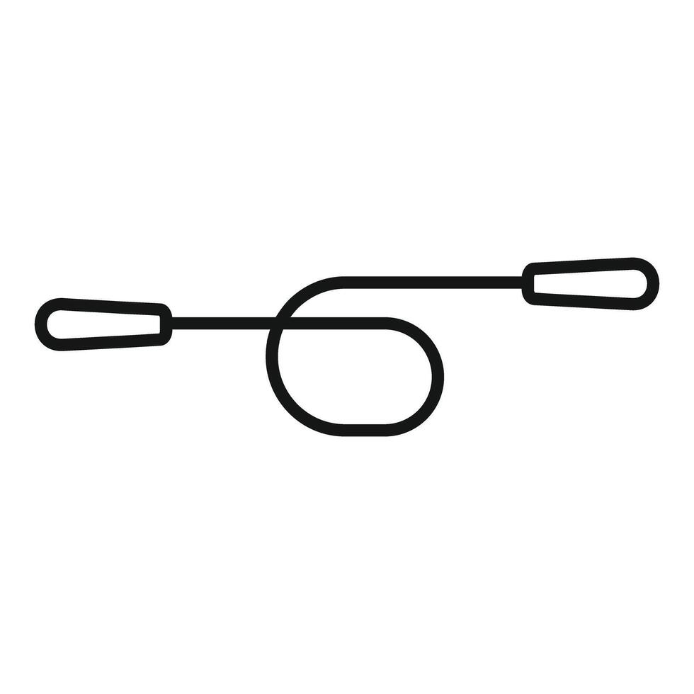 Skipping rope icon illustrating fitness exercise vector
