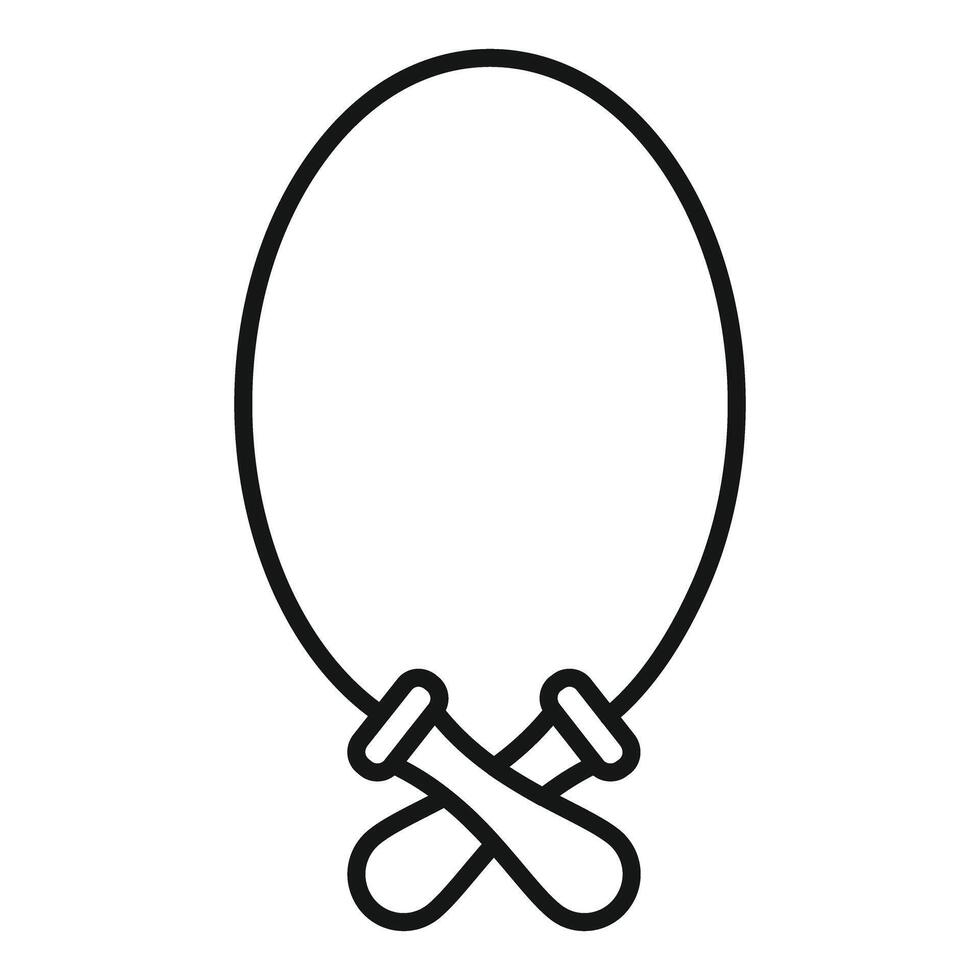Skipping rope icon representing fitness and exercise vector