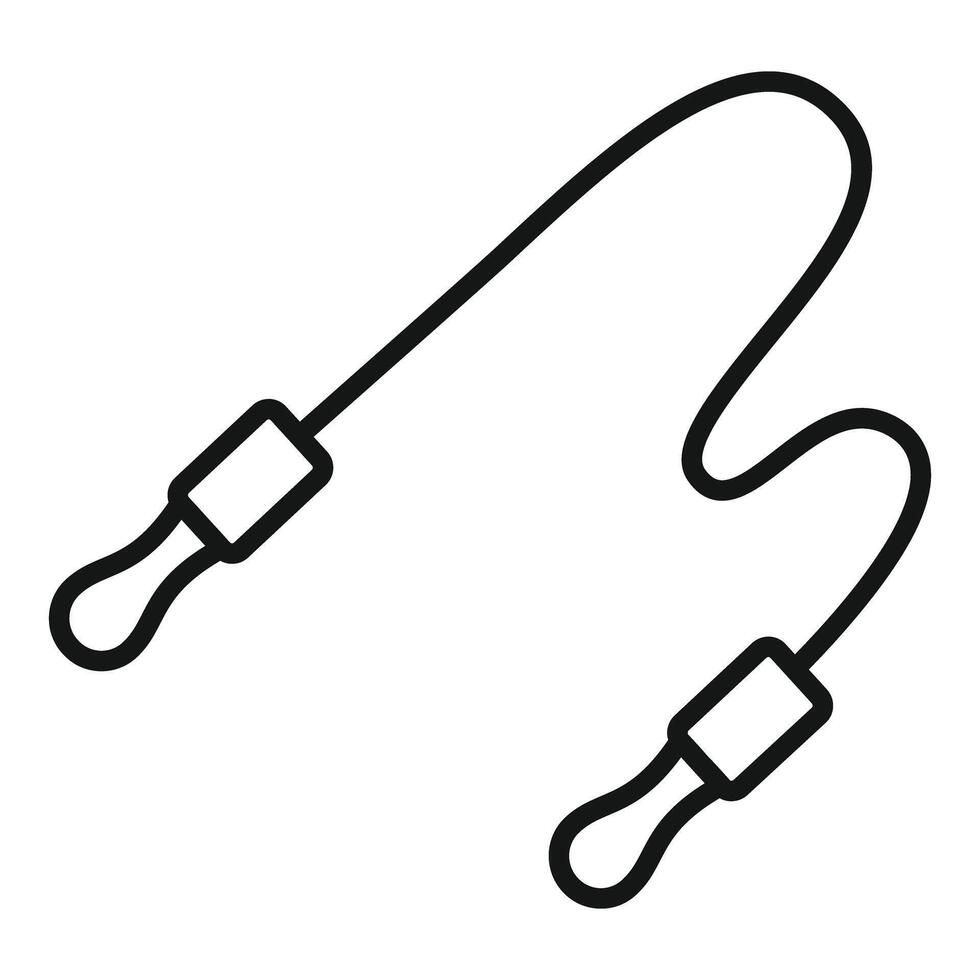 Jumping rope icon showing fitness and activity vector