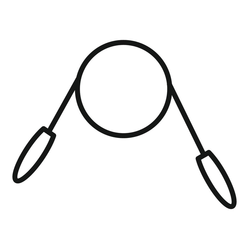 Skipping rope icon representing healthy lifestyle and fitness vector