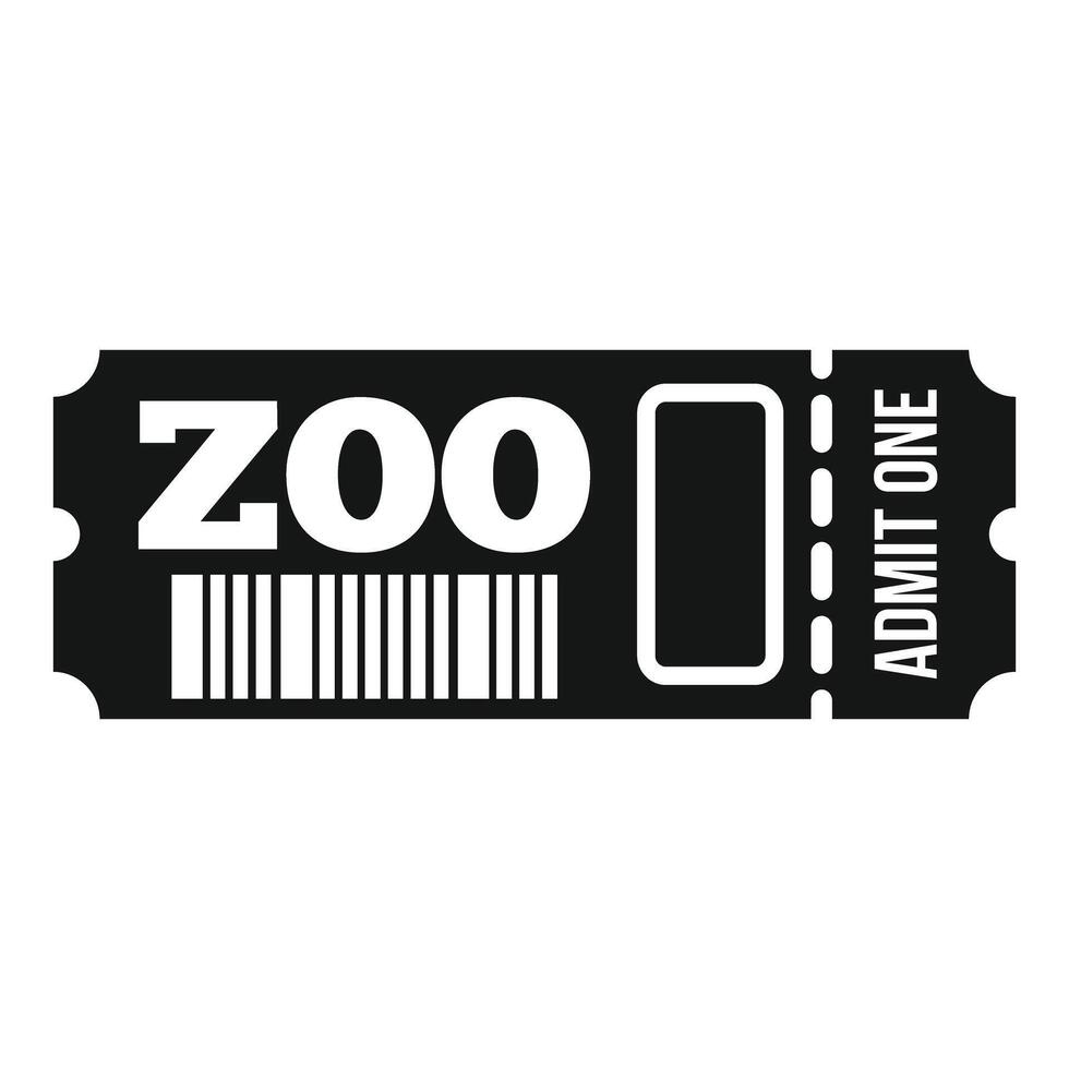 Zoo admit one ticket granting entry access to wildlife park vector