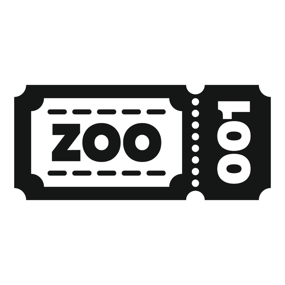 Zoo ticket admitting access to wildlife park vector