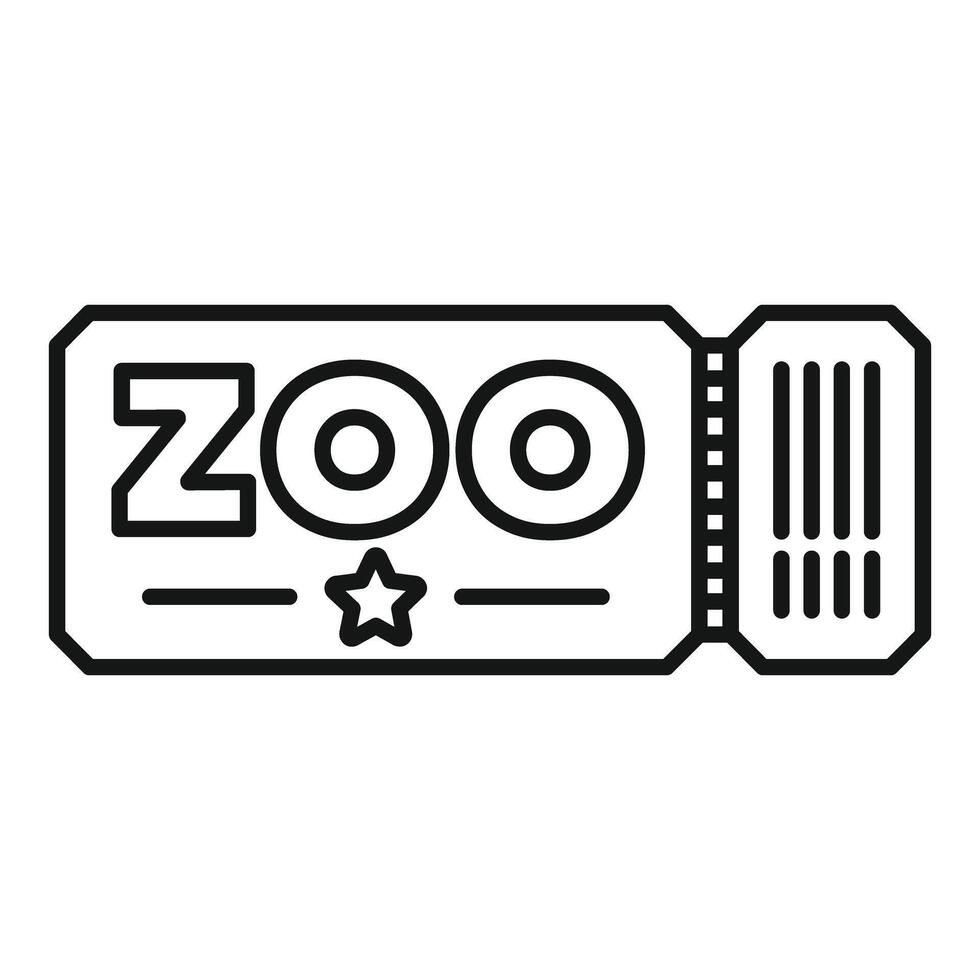 Zoo ticket granting access to wildlife park vector