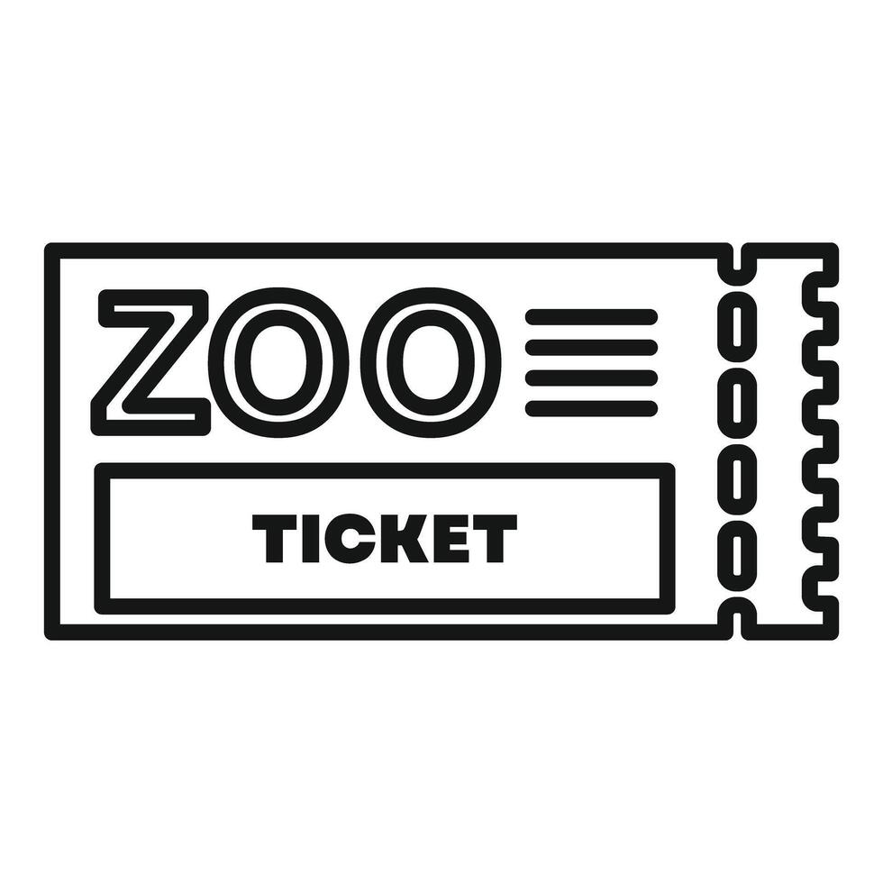 Simple icon of a zoo ticket allowing entry for one person vector