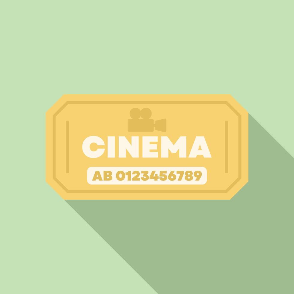 Cinema ticket admit one showing camera icon illustration vector