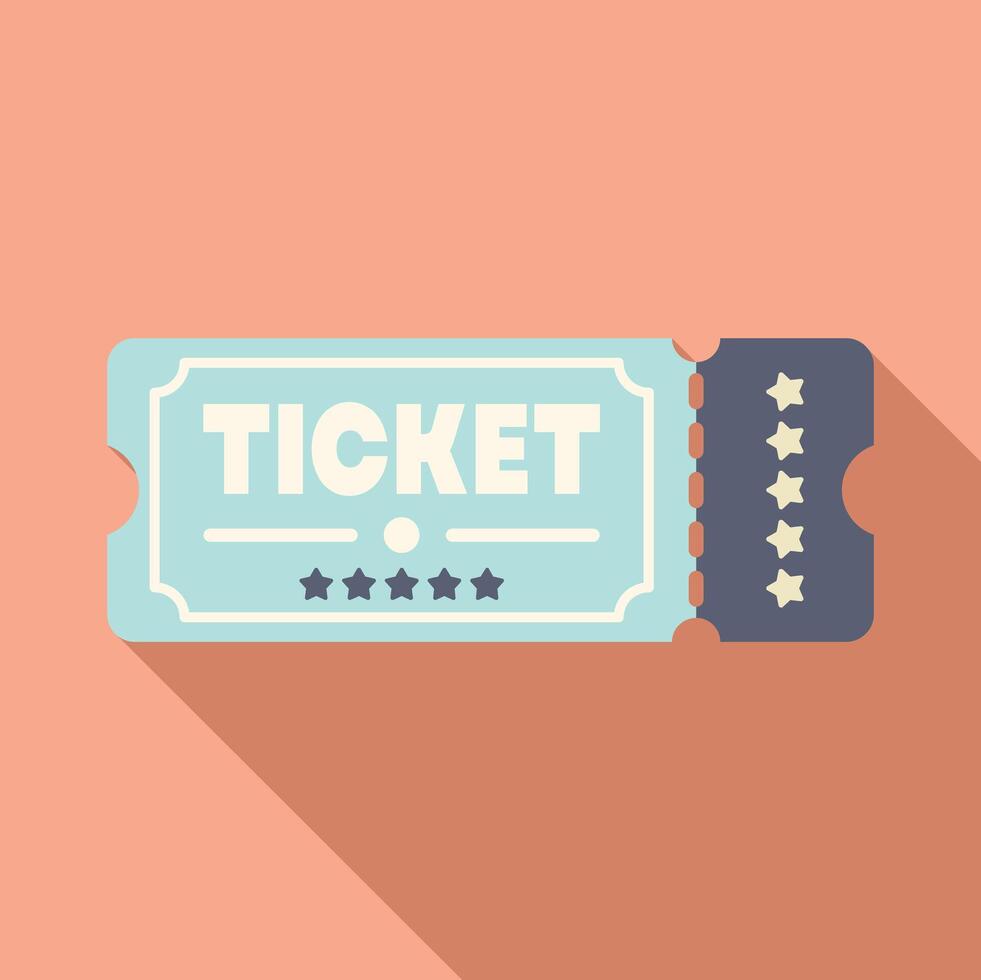 Blue event ticket lying on a pink background vector