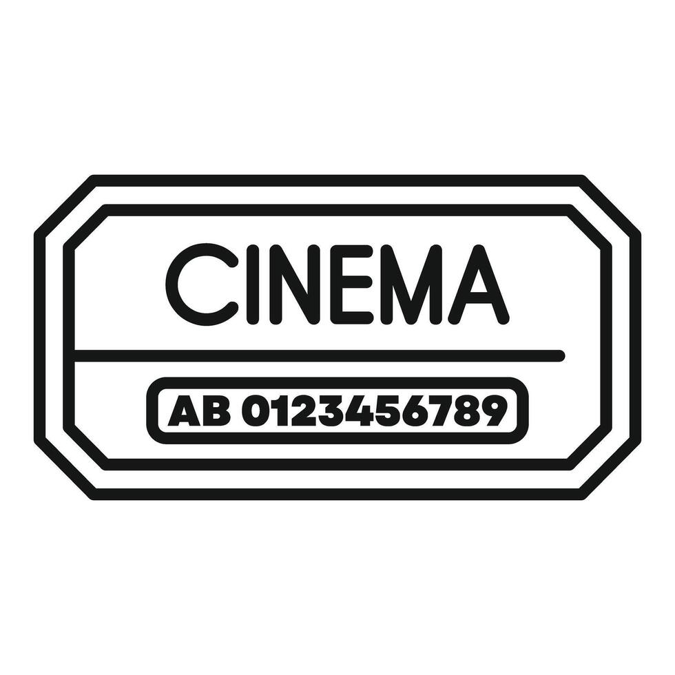 Cinema ticket admit one showing entry pass vector