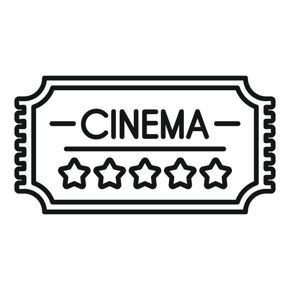 Cinema ticket is representing movie review and feedback vector