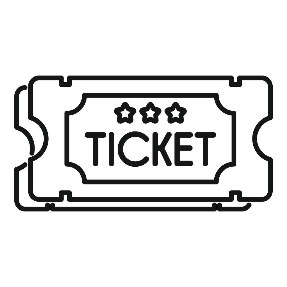 Ticket admit one showing five stars rating vector