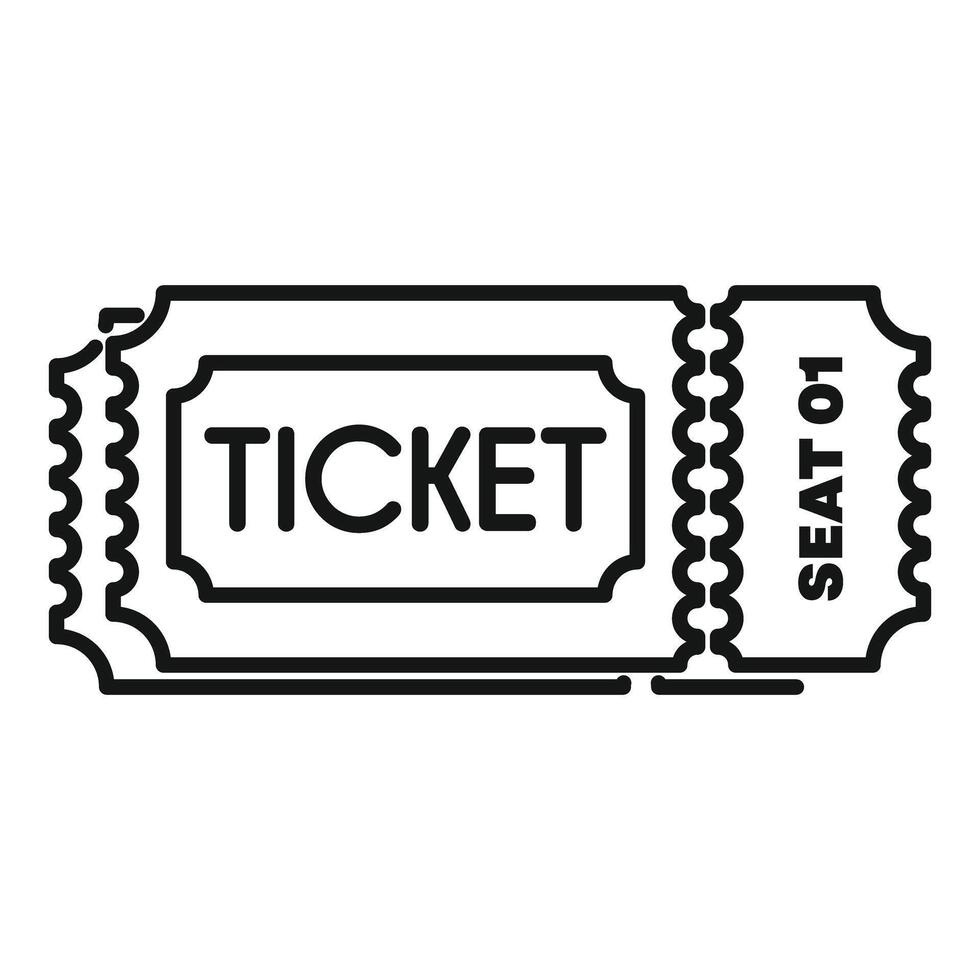 Ticket icon representing entertainment access and admission vector