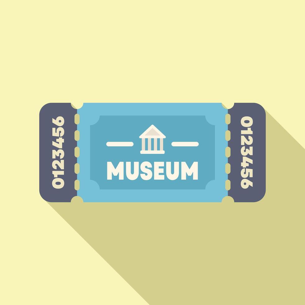 Museum ticket admit one allowing entry for viewing exhibits vector