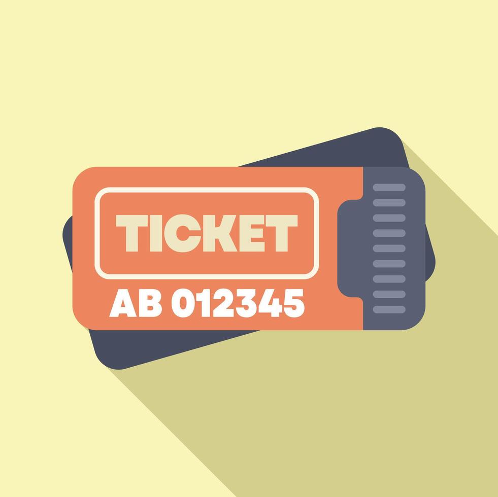 Two tickets lying on top of each other with a long shadow vector