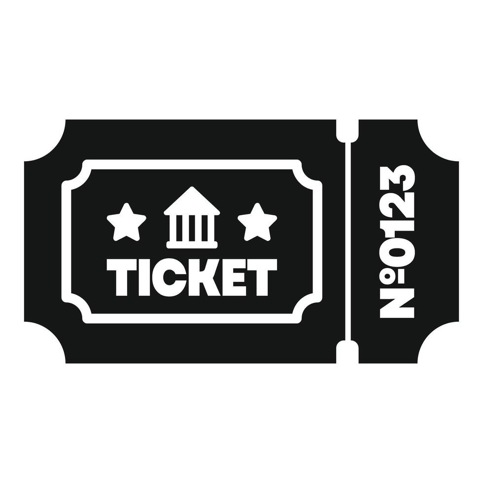 Museum ticket icon representing art gallery pass vector