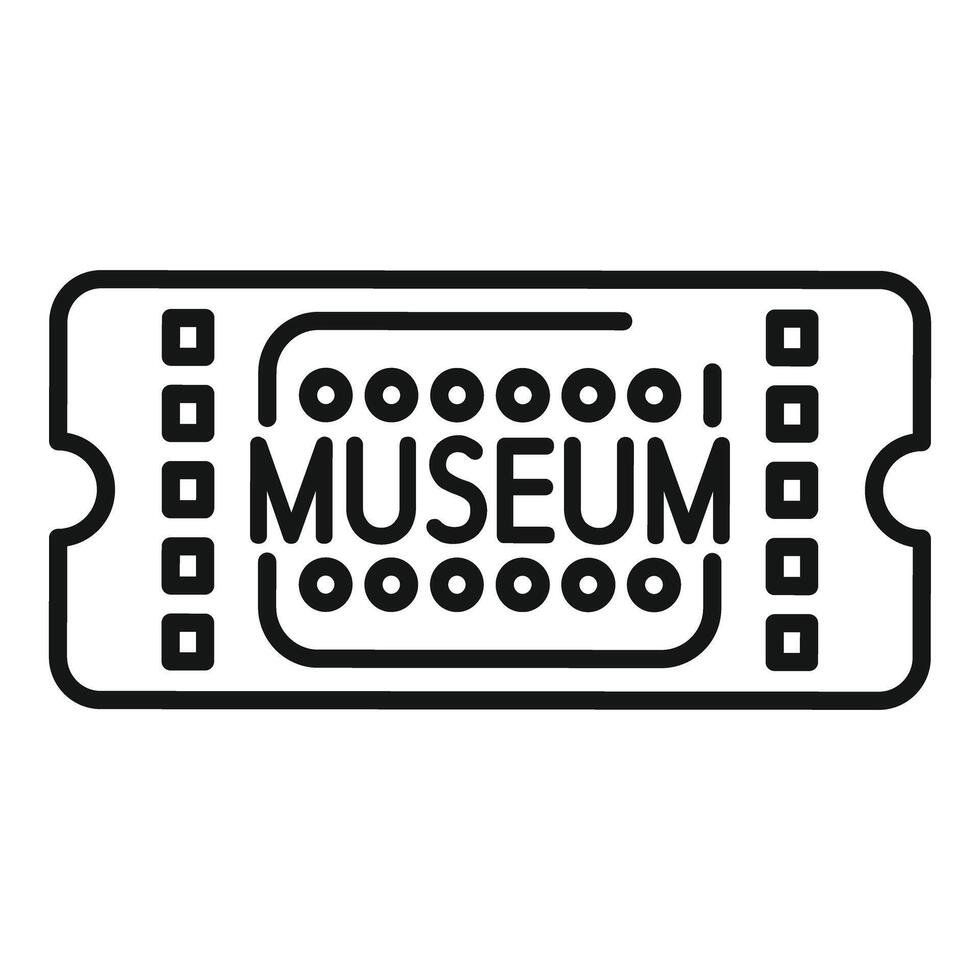 Museum ticket granting access to art and history vector