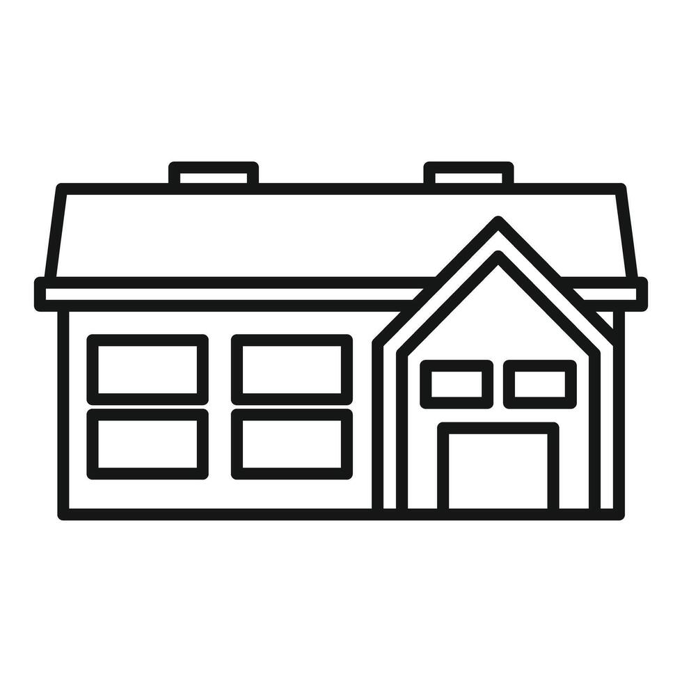 Storage building icon showing warehouse for rent vector