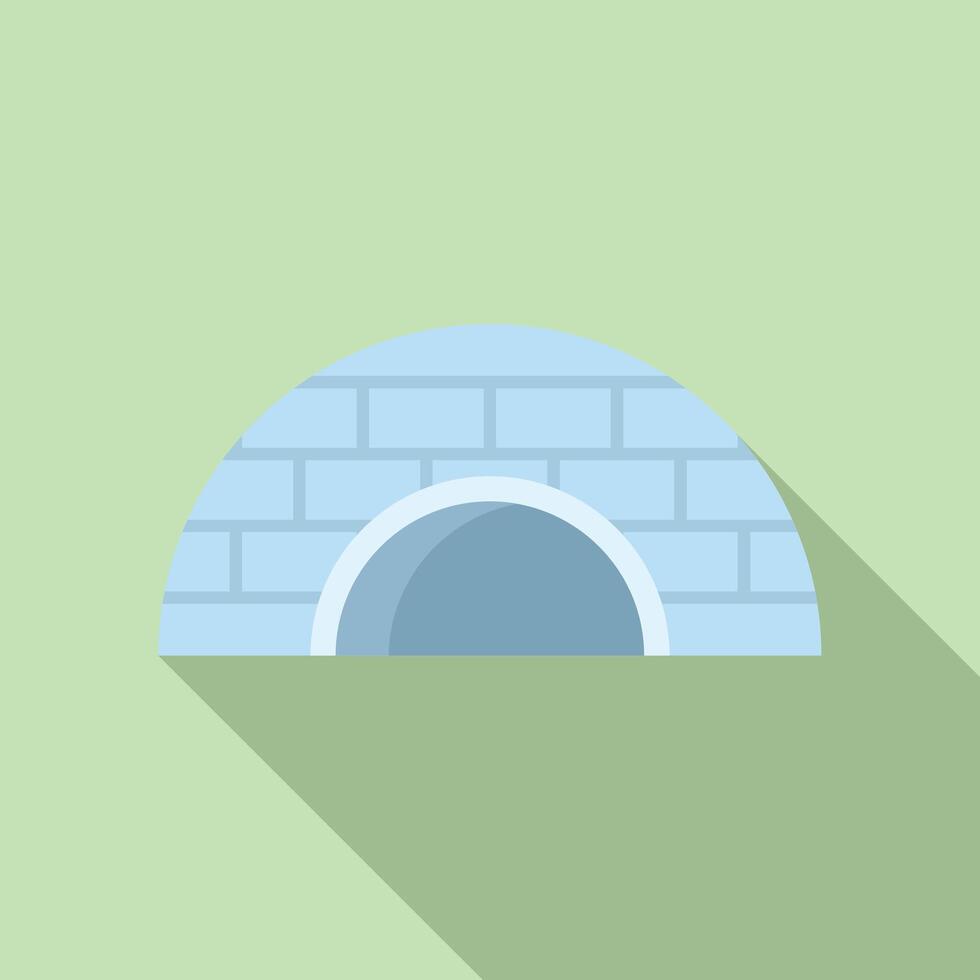 Igloo building with ice bricks for winter tourism vector
