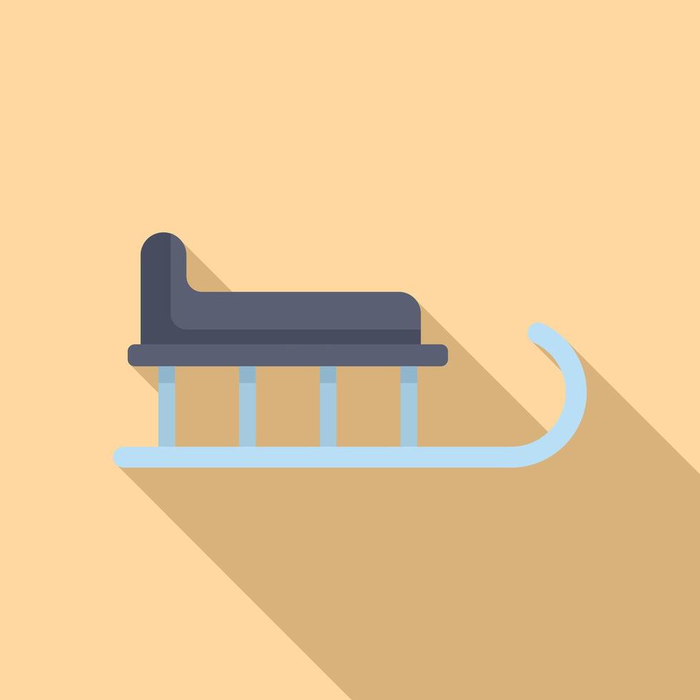 Winter sled standing on snow for snowy mountain downhill ride vector