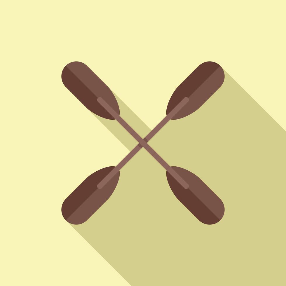 Four crossed kayak paddles making a geometric shape vector
