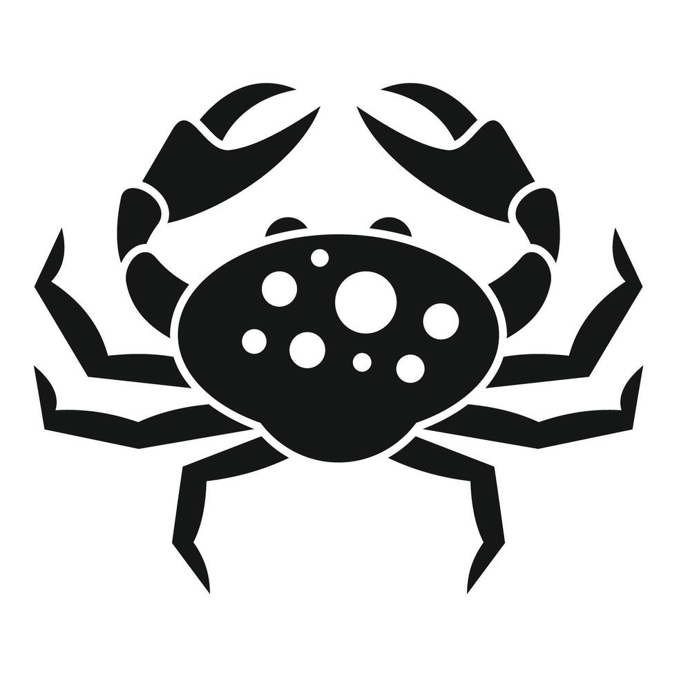 Big ocean crab standing with claws open icon vector