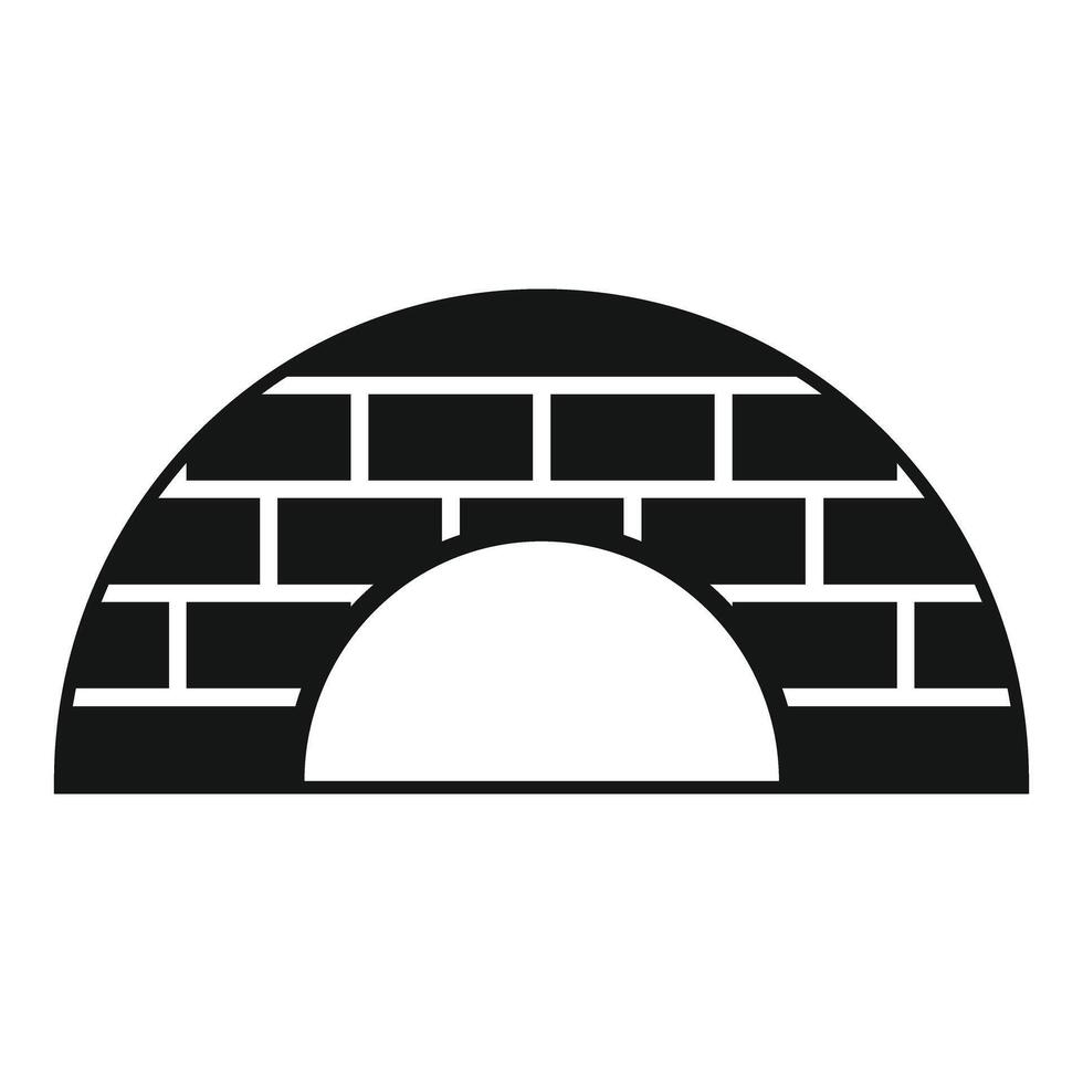 Semicircular arch bridge structure connecting spaces vector