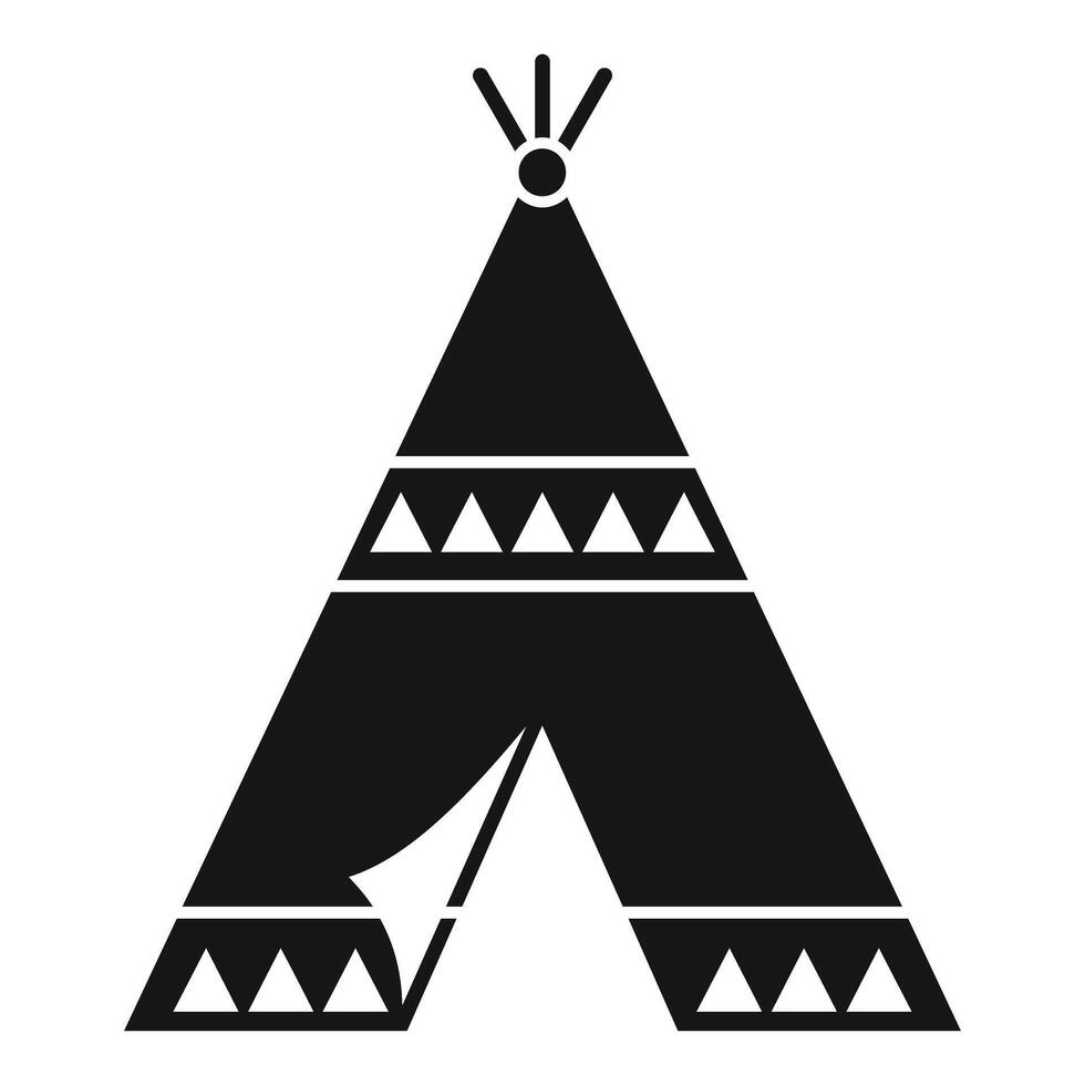 Simple wigwam icon representing native american culture vector