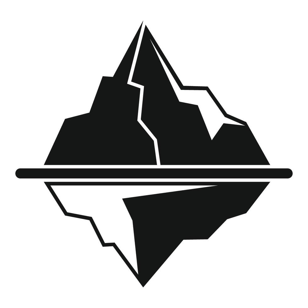 Iceberg floating showing visible and hidden parts vector
