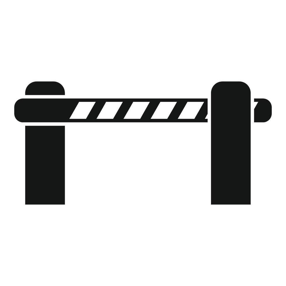 Closed barrier gate icon representing access control and security vector