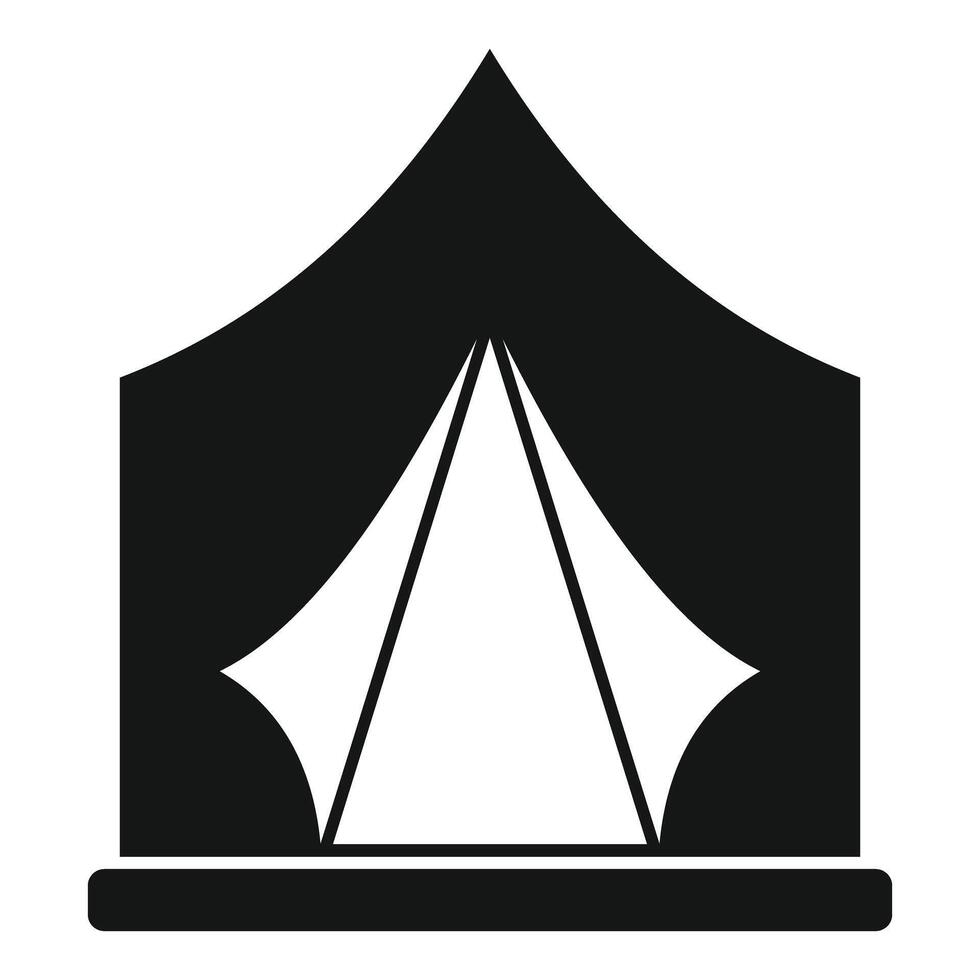 Tourist tent icon, simple style vector