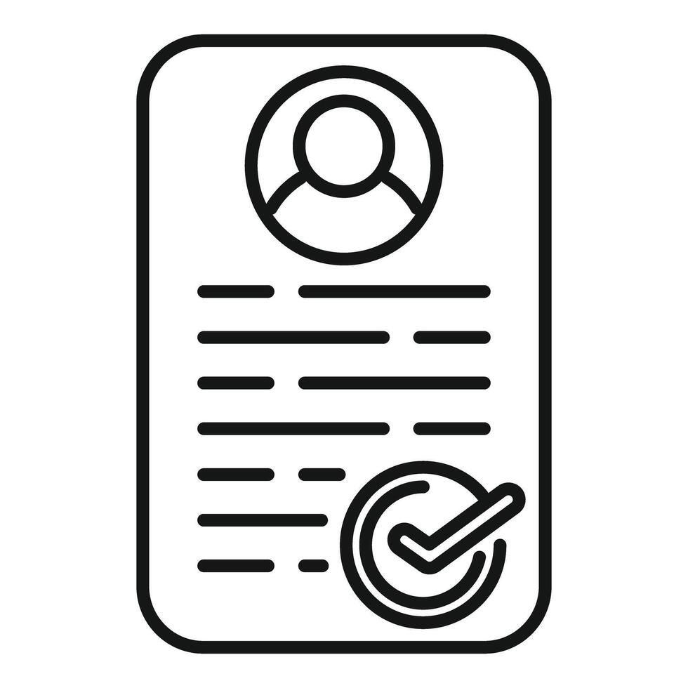Human resources manager is approving a job application form vector