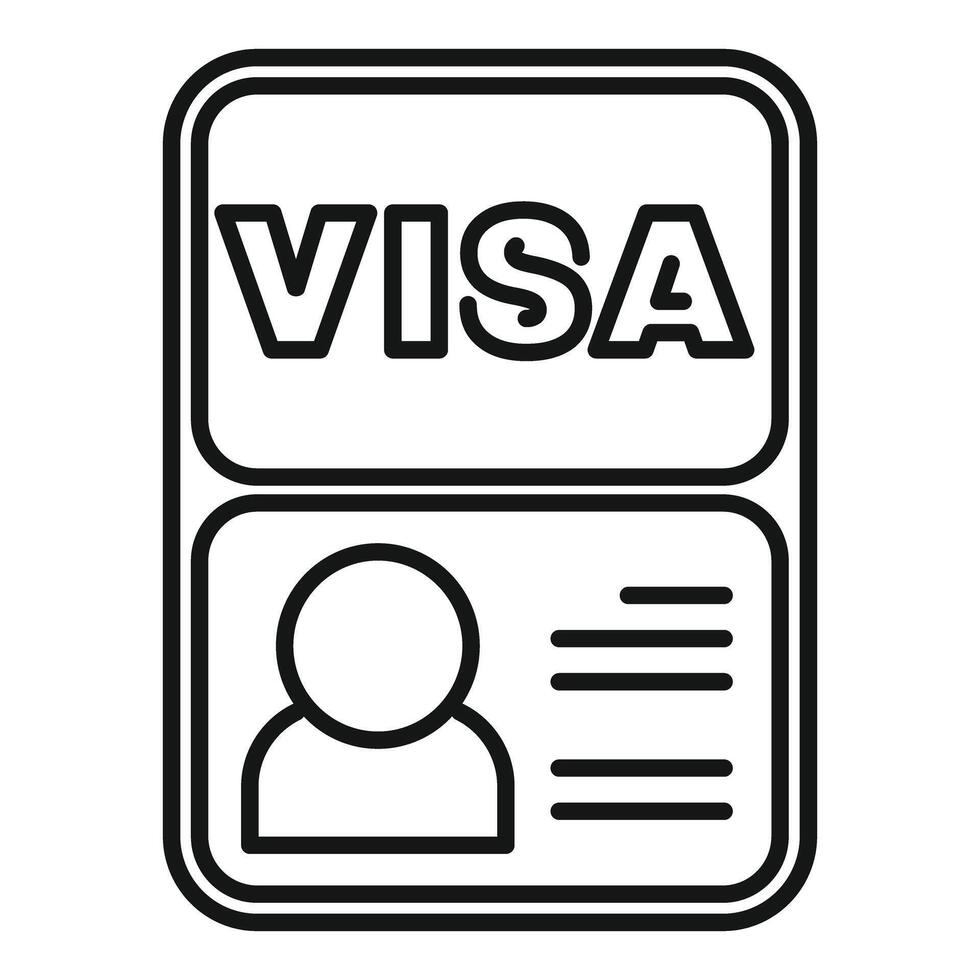 Visa document for business trip allowing entry to foreign country vector
