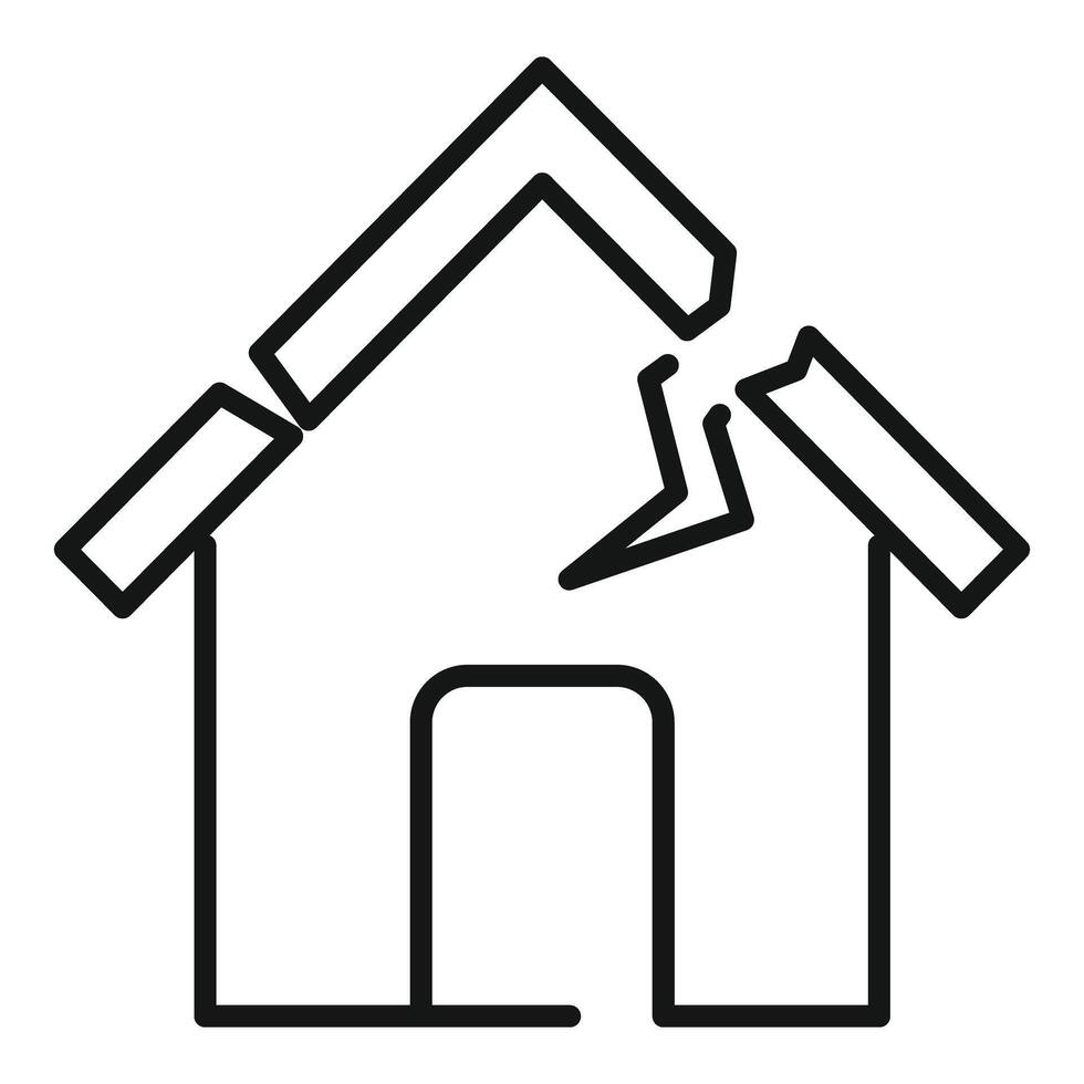 Broken house depicting property damage after natural disaster vector