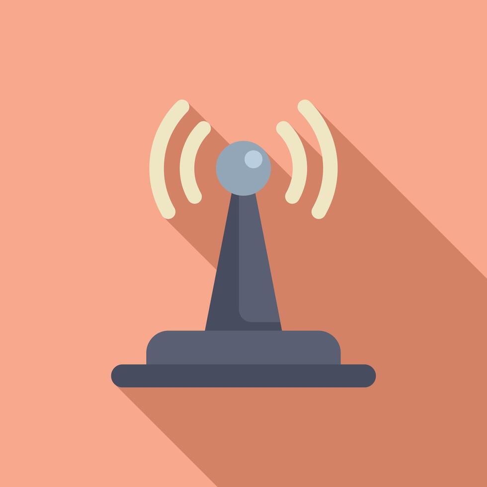 Antenna transmitting radio waves broadcasting information vector