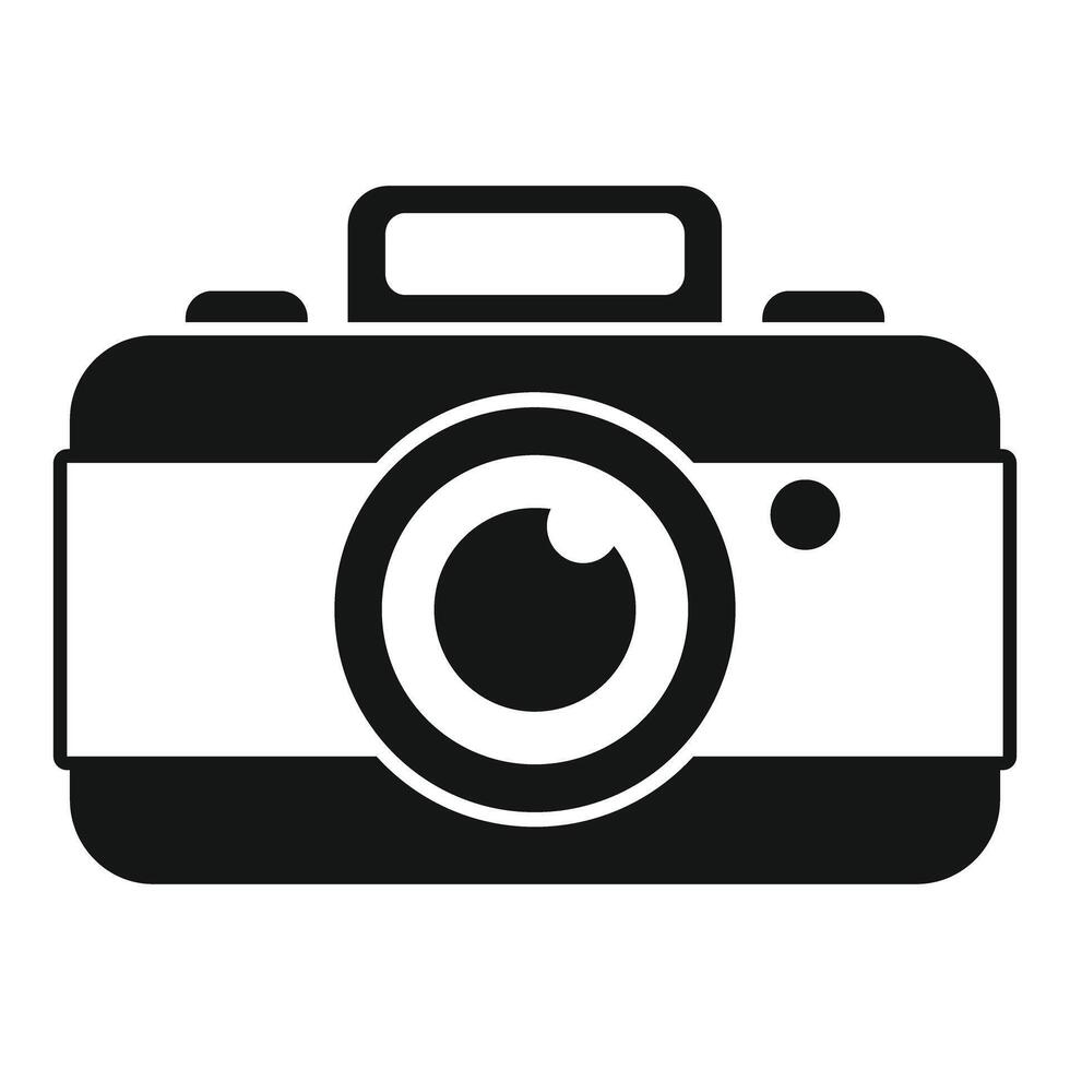 Black and white digital camera capturing memories vector