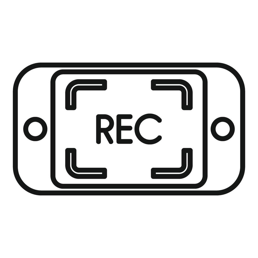 Smartphone recording content with rec symbol displayed vector