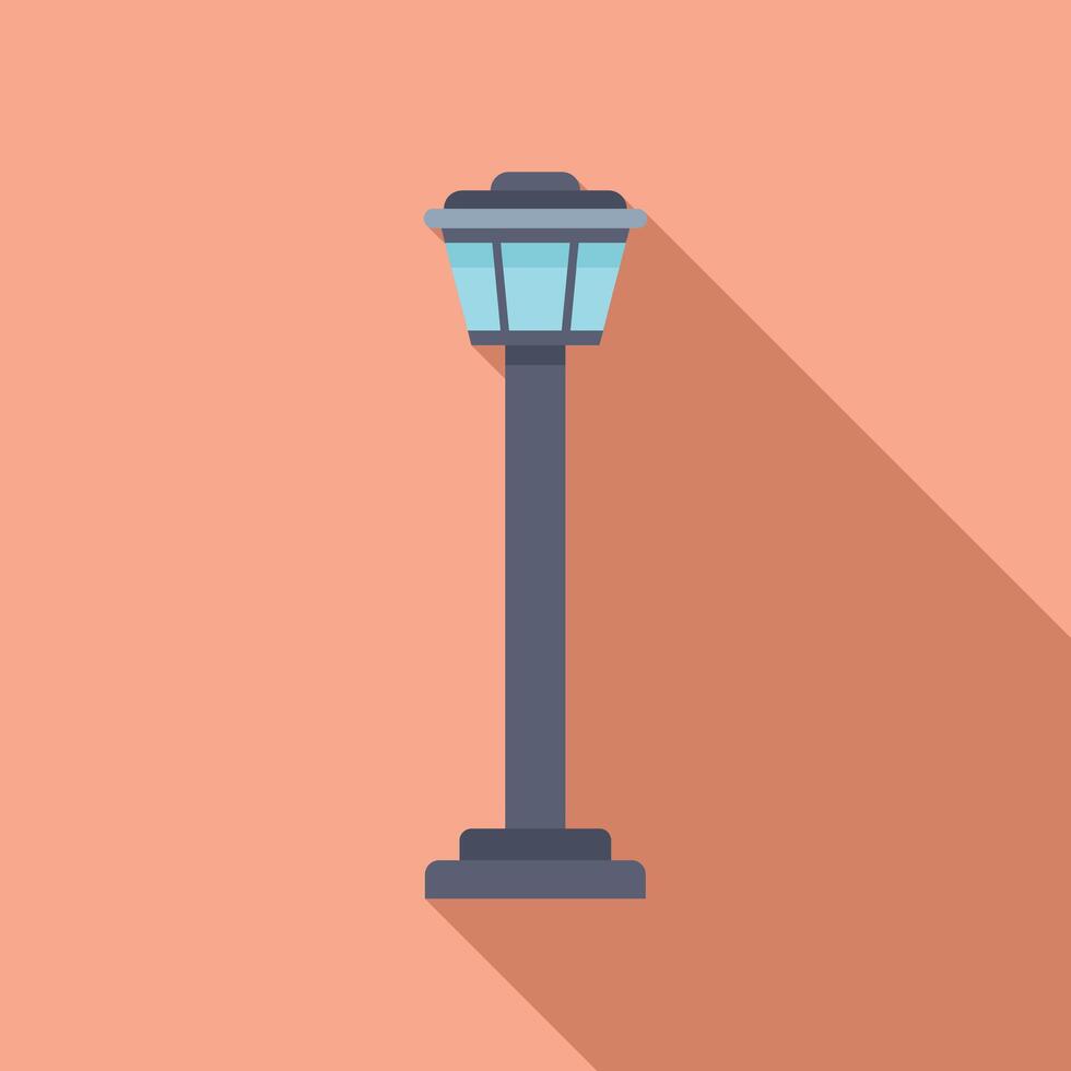 Single street lamp casting a shadow on a pink background vector