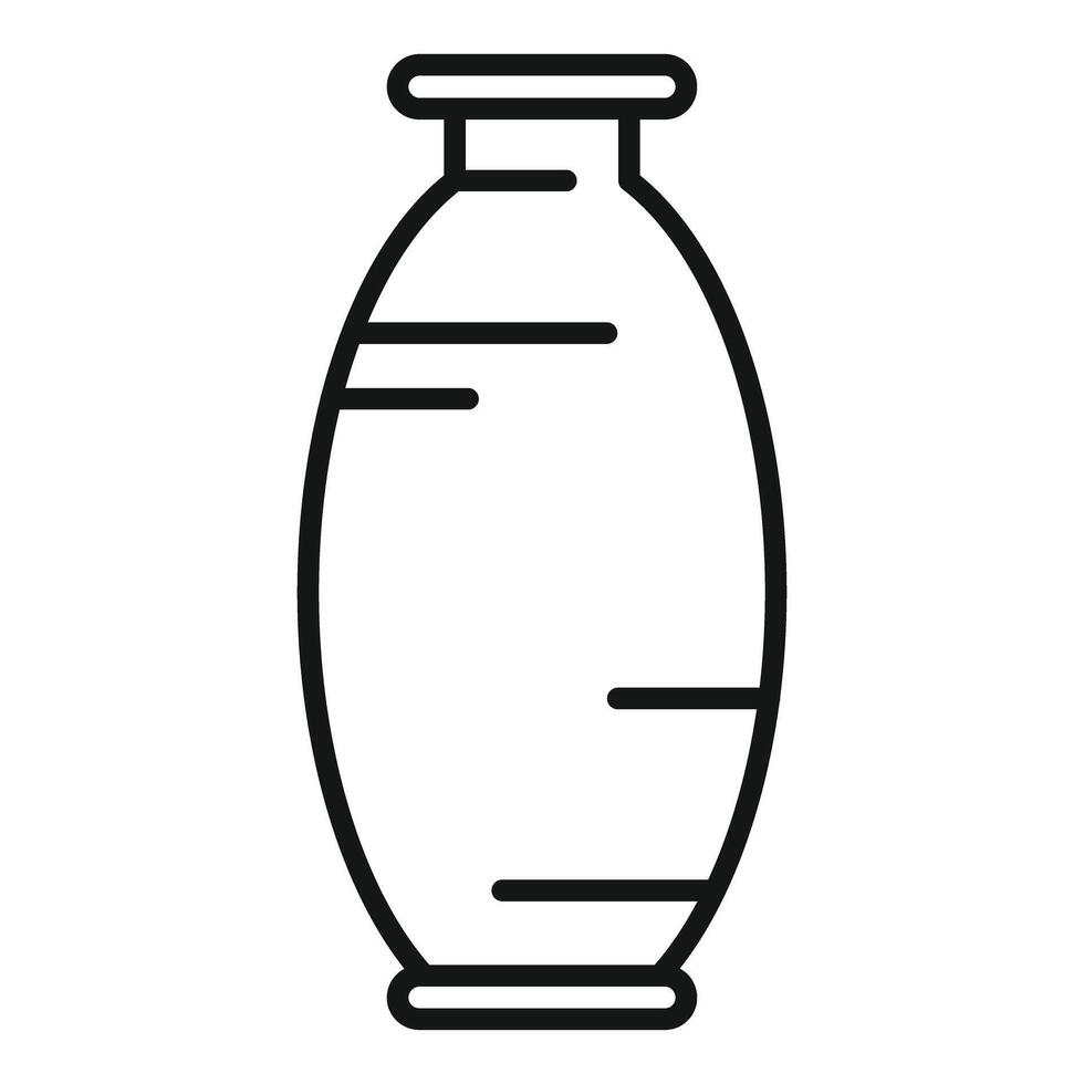 Ancient clay vase with narrow neck for storing wine or oil vector