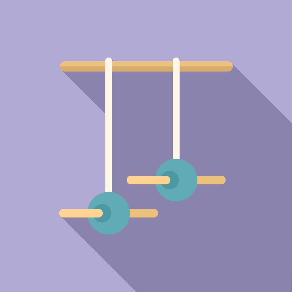 Baby mobile hanging with wooden toys for newborn child development vector