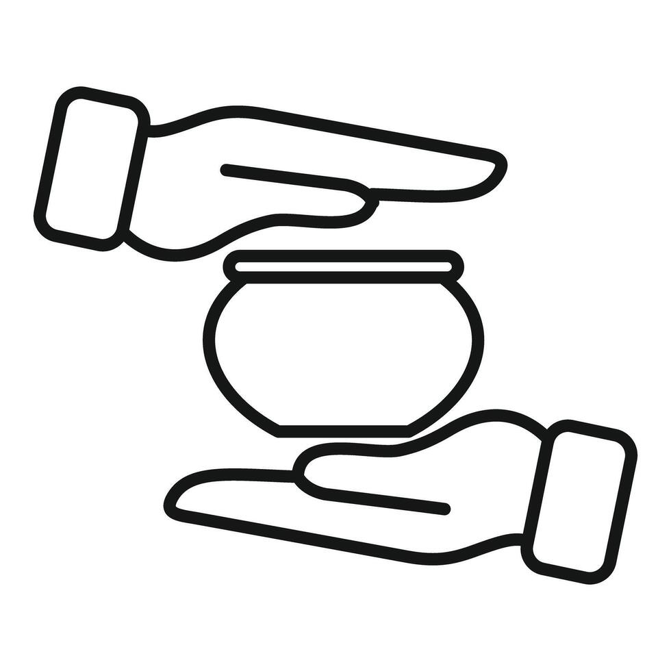 Two businessmen protecting money investment savings icon vector